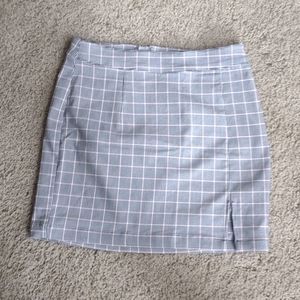 plaid mini skirt